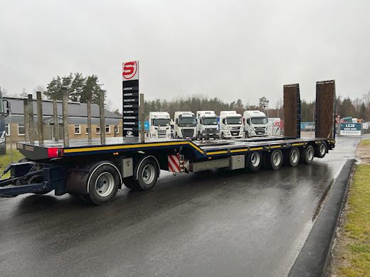 HRD 7 akslet - 84 ton blokvogn med ramper Maskinanhænger - 2