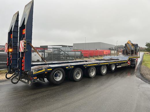 HRD 7 akslet - 84 ton blokvogn med ramper Maskinanhænger - 3