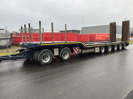 HRD 7 akslet - 84 ton blokvogn med ramper Maskinanhænger - 1