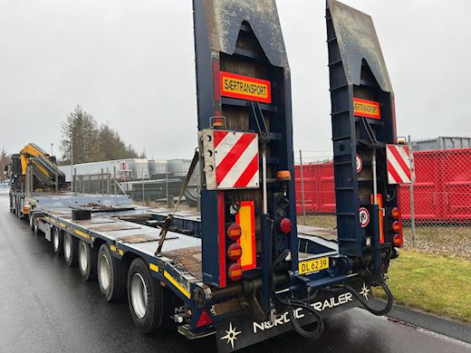 HRD 7 akslet - 84 ton blokvogn med ramper Maskinanhænger - 4
