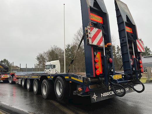 HRD 7 akslet - 84 ton blokvogn med ramper Maskinanhænger - 5