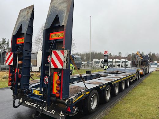 HRD 7 akslet - 84 ton blokvogn med ramper Maskinanhænger - 14