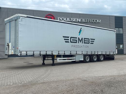 Hangler 3-aks mega gardintrailer hævetag + automatisk skydetag Curtains - 1