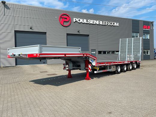 Hangler 4-aks 4,20m 2-delt heldækkende rampe Maskintrailer - 1