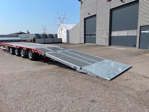 Hangler 4-aks 4,20m 2-delt heldækkende rampe Maskintrailer - 7