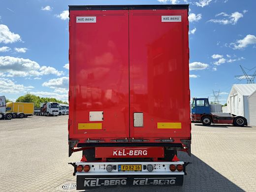 Kel-Berg 3-aks gardintrailer hårdttræ + kæpstokke Gardin - 3