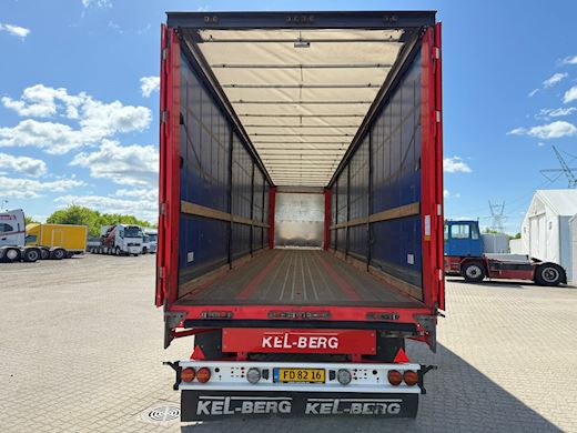 Kel-Berg 3-aks gardintrailer hårdttræ + kæpstokke Gardin - 7