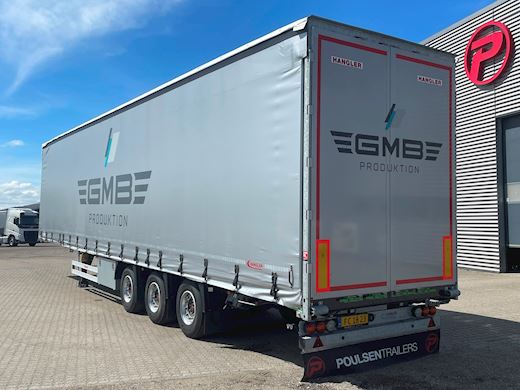 Hangler 3-aks mega gardintrailer hævetag + automatisk skydetag Gardin - 2