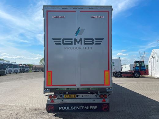 Hangler 3-aks mega gardintrailer hævetag + automatisk skydetag Gardin - 3