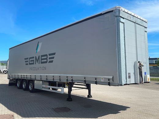 Hangler 3-aks mega gardintrailer hævetag + automatisk skydetag Gardin - 5