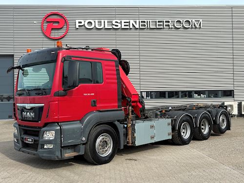 MAN TGS 35-480 m. HMF 2620-K5 kran, Abroller/Kran