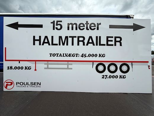 Hangler 15-meter halmtrailer / åben trailer open - 17