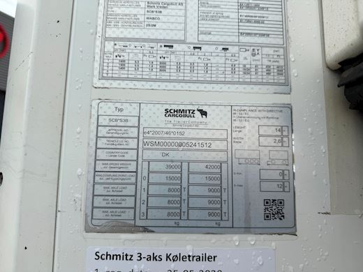 Schmitz 3-aks FRC køletrailer Frigde - 16