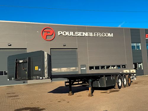 AMT 3-aks ligeud trailer m. containerlåse, Åben