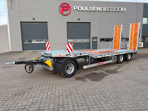 Hangler 3-aks, Hydraulisk ramper, Galvaniseret., Maskinanhænger