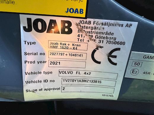 Volvo FL280 HMF 1620K6 Crane - 19