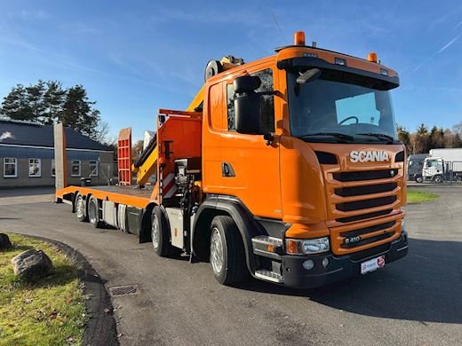 Scania G410 8x2*6 Hiab X-Hiduo 188E3 Cartransporter with crane - 1
