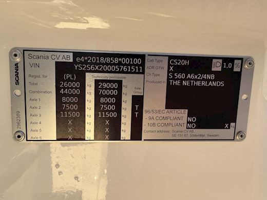 Scania S560 6x2/4 Klasse 3 Trækker - 27