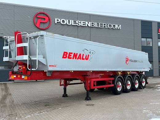 Benalu 4-aks 36m3 tiptrailer alu-chassis Tip - 1