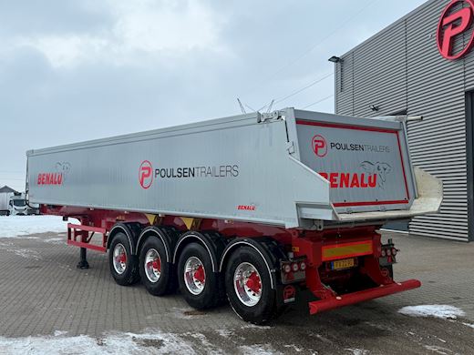 Benalu 4-aks 36m3 tiptrailer alu-chassis Tip - 2