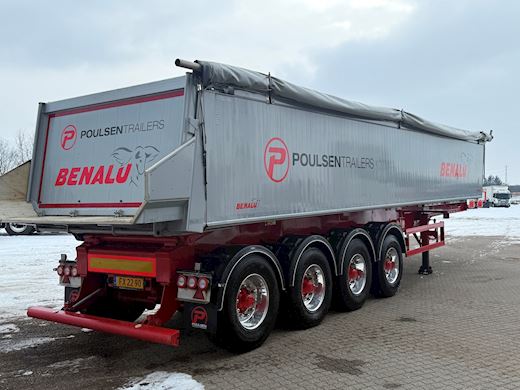 Benalu 4-aks 36m3 tiptrailer alu-chassis Tip - 4
