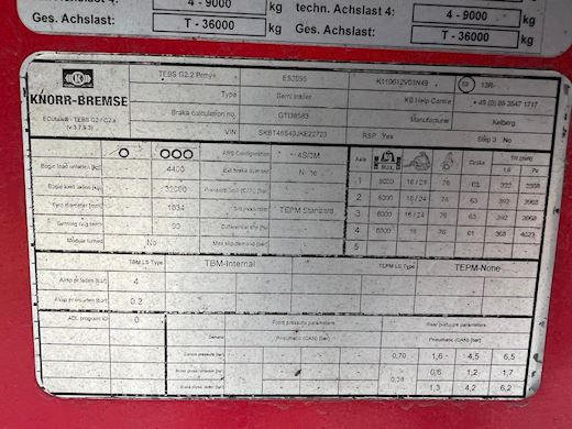 Kel-Berg 72m3 Hardox tip trailer Tip - 11