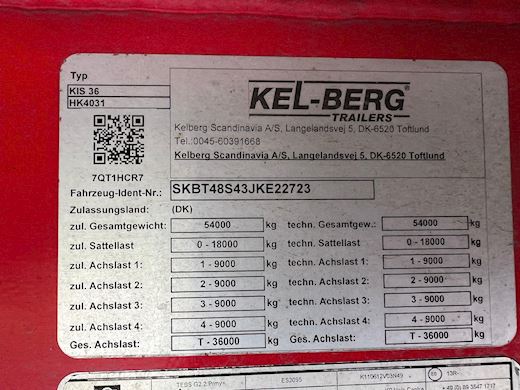 Kel-Berg 72m3 Hardox tip trailer Tip - 10