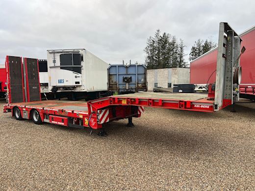Kel-Berg 2-aks 11m maskintrailer m. udtræk Udtrækkelig - 2