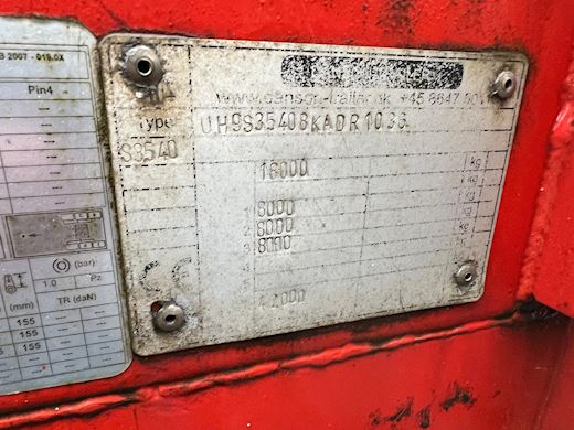 Danson 3-aks 12m åben trailer Nedbygget - 9