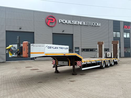 Ceylan 3-aks Maskintrailer m. hydrauliske ramper, Maskintrailer