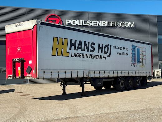 Kel-Berg 3-aks Garintrailer m. Zepro 2500kg lift Gardin - 1