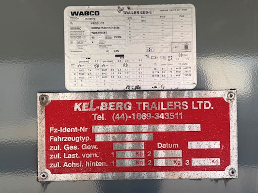 Kel-Berg 3-aks Garintrailer m. Zepro 2500kg lift Gardin - 14