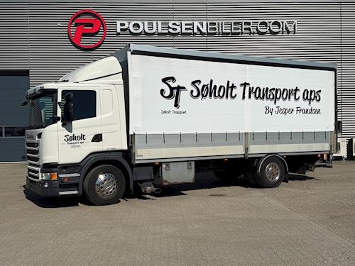 Scania G370 4x2 fraglads opbygning, Gardin