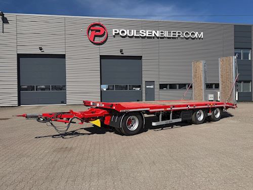 Kel-Berg 3-aks Maskinanhænger lige ladbund, Maskinanhænger