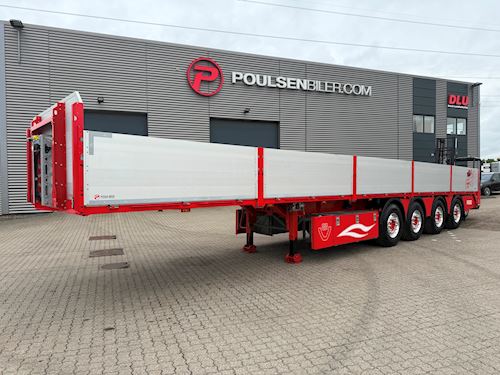 BP Trailer 4-aks åben trailer, alusider, Terberg truck, Åben