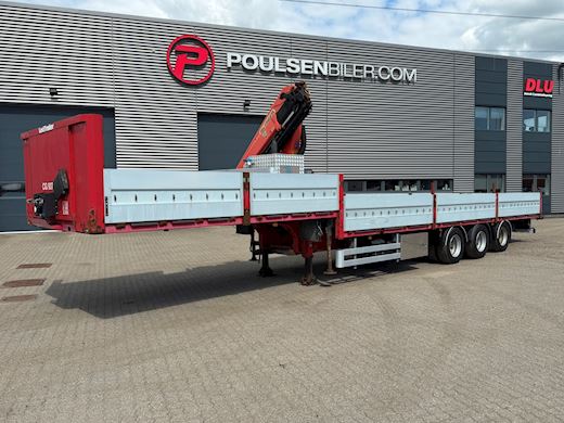 Leci 3-aks nedbygget trailer med Palfinger PK 9001EH kran Nedbygget - 2