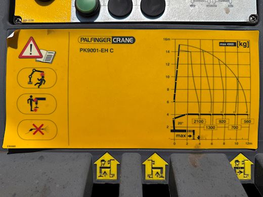 Leci 3-aks nedbygget trailer med Palfinger PK 9001EH kran Nedbygget - 13