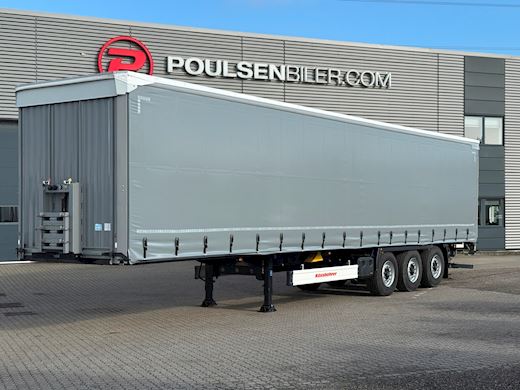 Kässbohrer 3-aks gardintrailer med truckbeslag Gardin - 1