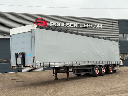 Kel-Berg 3-aks gardintrailer med truckbeslag og lift Curtains - 1