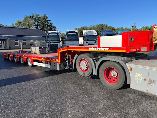 Kässbohrer 4-aks 13,6m maskintrailer m. udtræk Udtrækkelig - 2